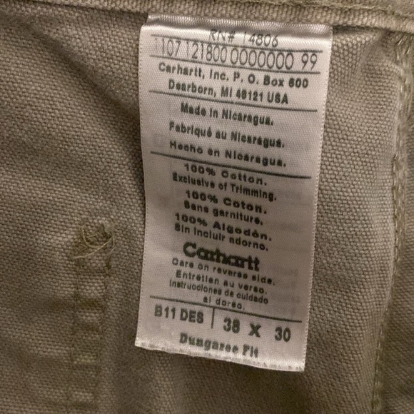 🍍CARHARTT SIZE 38 24” inseam these pants have been hemmed 🍍Q-1 - Picture 2 of 3